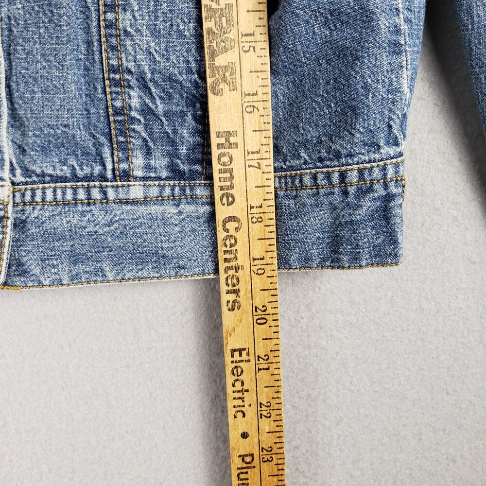 Polo Ralph Lauren‎ Size M Needlepoint Embroidered Denim Trucker Jacket Scandi - Picture 7 of 11